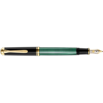 Pelikan Souveran stilografica M400 verde/nero in oro bicolore F -  Cartoleria Perna